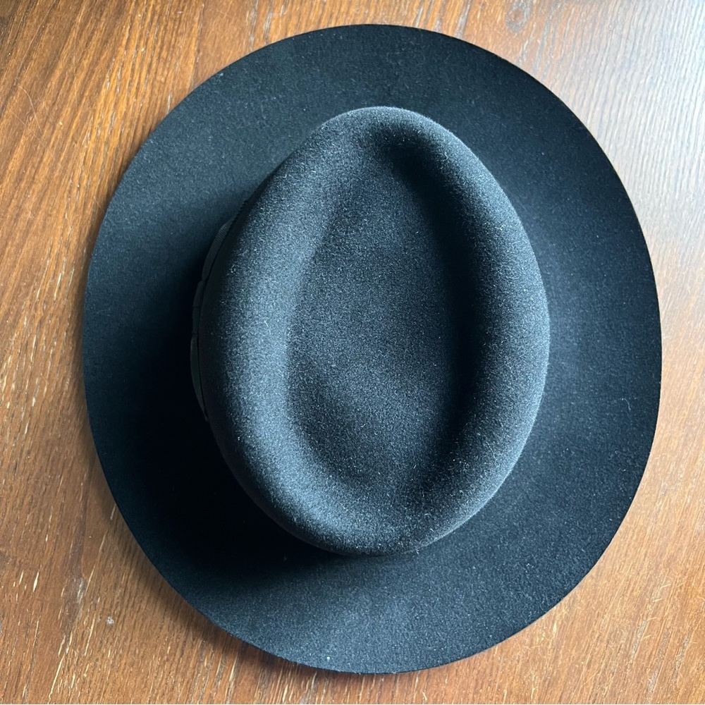 Saint Laurent Black Furfelt Fedora - Picture 3 of 9